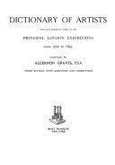 Graves, Algernon. Dictionary of artists who have exhibited works in the principal London exhibitions from 1760 to 1893.