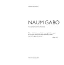 Naum Gabo : the constructive process : [exhibition, 3 November-12 December 1976 / introd. by] Teresa Newman.