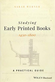 Werner, Sarah, 1969- author.  Studying early printed books, 1450-1800 :